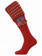 Brick Red Shooting Sock and Garter, The Honeycomb