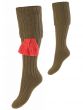 Dark Olive Lady Harris Cable Shooting Sock