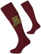 Burgundy, The Wye Cable Merino Wool Shooting Sock