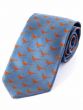 Atkinsons 'Pheasant' Two-Tone Silk Tie, Blue & Burnt Orange