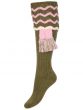 Olive Green - The Lady Grafton Shooting Sock with Garter