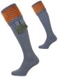 Tayside Raindrop Shooting Sock, Blue Mix with optional garter
