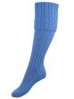 Azure Blue Lady Harris Cable Shooting Sock