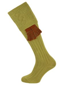 The Berrington 'Khaki' Cotton Cable Top Shooting Sock