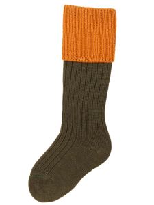 Children's Shooting Sock, Spruce & Ochre