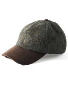 Failsworth Harris Baseball Cap, Green Mix Herringbone