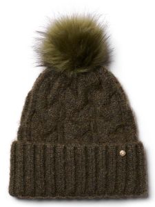 Failsworth Amelia Knitted Wool Beanie Hat - Moss