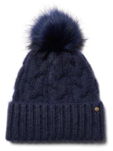 Failsworth Amelia Knitted Wool Beanie Hat - Navy