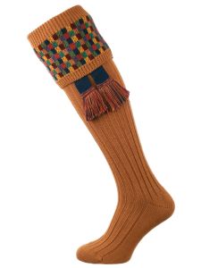 The Ashton Shooting Sock with Garter, Fudge