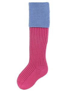 The Junior Lomond Children's Shooting Sock, Calla Pink & Bluebell