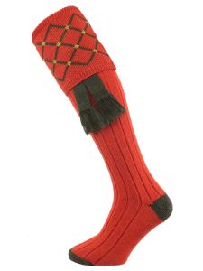 The Regent Merino Wool Shooting Sock, Orange