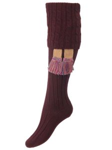 The Lady Harris Shooting Sock, Maroon