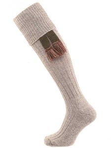 The Woolhope Cushion Sole Shooting Sock, Stone