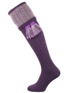 The Herringbone Shooting Sock, Thistle