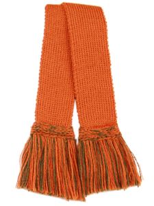 Classic Merino Blend Garter - Burnt Orange with Orange & Spruce