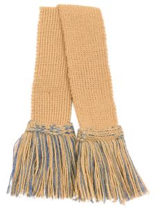 Shooting Sock Garter, Camel with Blue Mix