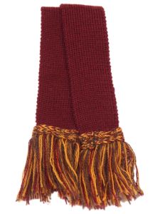 Shooting Sock Garter, Merino Wool, Burgundy Contrast