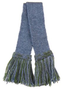 Two-Tone Blue Mix & Ivy Green Garter Ties