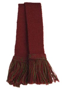 Classic Merino Blend Two Tone Garter - Burgundy with Burgundy & Spruce