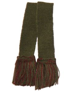 Classic Merino Blend Two Tone Garter - Spruce with Spruce & Burgundy