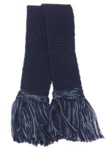 Classic Merino Blend Two Tone Garter - Navy with Navy & Blue Mix