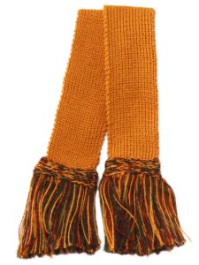 Classic Tri Colour Garter - Ochre with Spruce, Burgundy & Ochre
