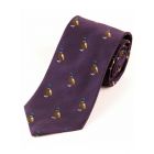 Atkinsons 'Standing Pheasant' Wool & Silk Tie - Purple