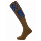 The Bowmore Mk 2 Cushion Foot Shooting Sock - Khaki Ibiza & Mid Blue