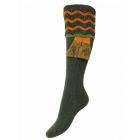 The Lady Grafton Shooting Sock with Garter - Spruce