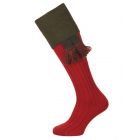 The Lomond Shooting Sock, Brick Red & Spruce