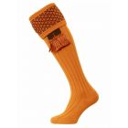 The Whitley Shooting Sock with Garter - Ochre