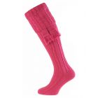 Deep Pink - The Wye Cable Knit Shooting Sock