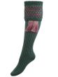 Honeycomb Knit Ladies Shooting Sock and Garter set knitted in merino wool blend