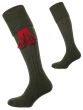 The Woolhope Cushion Sole Shooting Sock - Olive Green