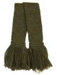 Hunter Green Plain Merino Wool Garter Ties