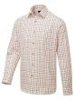 Viyella Classic Fit Men's 80/20 Shadow Tattersall Shirt, Burnt Orange