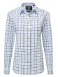 Viyella Women's 80/20 Tattersall Shirt, Sky Blue