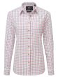 Viyella Women's 80/20 Tattersall Shirt, Wine Navy