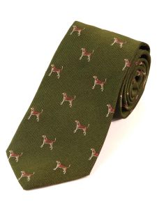 Atkinsons 'Beagle' Silk Tie - Green 