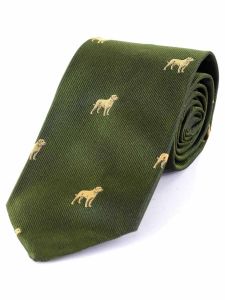 Atkinsons 'Labrador' Silk Tie, Green