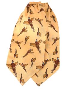 Atkinsons 'Flying Pheasants' Silk Cravat, Corn
