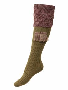 The Lady Forres Shooting Sock - Dark Olive