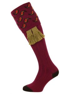 The Norfolk 'Claret' Merino Wool Shooting Sock