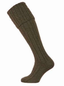 The Skye Cashmere Shooting Sock - Loden