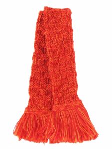 Merino Wool Basket Weave Garter - Autumn Glow
