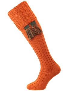 The Harris Cable Shooting Sock, Burnt Orange