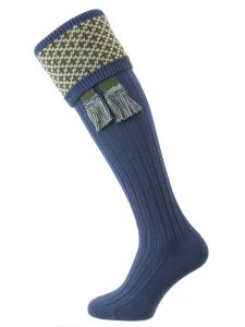 The Whitley Shooting Sock with Garter, Ocean