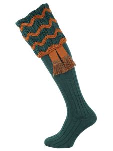 The Shooting Sock Company - The Grafton Shooting Sock with Garter - Forest