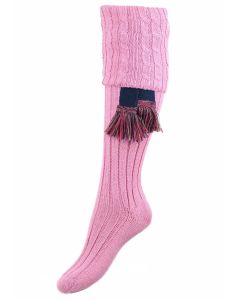 The Lady Harris Cable Shooting Sock, Candyfloss