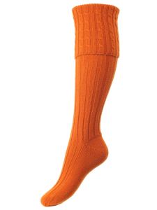 The Lady Harris Cashmere Shooting Sock, Spice